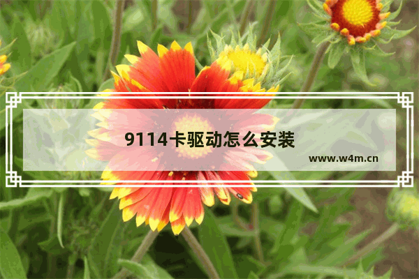 9114卡驱动怎么安装