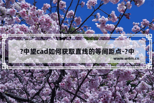 ?中望cad如何获取直线的等间距点-?中望cad显示直线的等间距点的方法