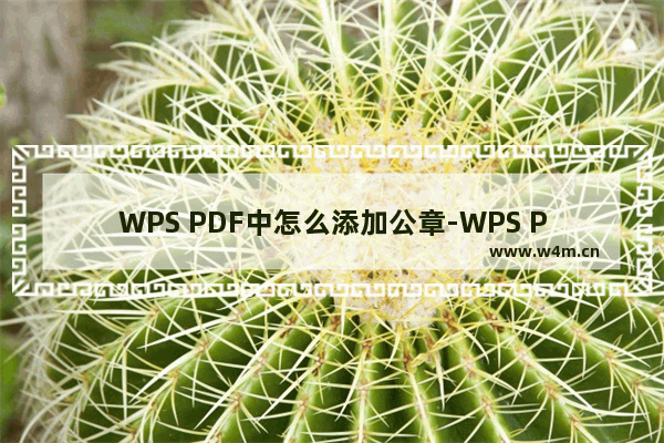 WPS PDF中怎么添加公章-WPS PDF中插入公章图片的方法