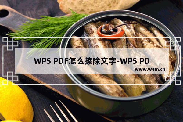 WPS PDF怎么擦除文字-WPS PDF中将文字擦除干净的方法