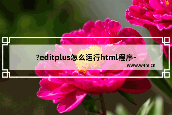 ?editplus怎么运行html程序-editplus运行html文件的方法