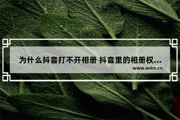 为什么抖音打不开相册 抖音里的相册权限规定