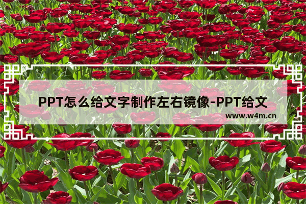 PPT怎么给文字制作左右镜像-PPT给文字制作左右镜像的方法