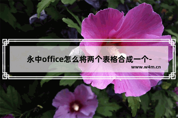 永中office怎么将两个表格合成一个-永中office将两个表格合成一个的方法