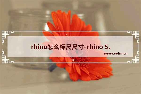 rhino怎么标尺尺寸-rhino 5.0为图形标注尺寸的方法