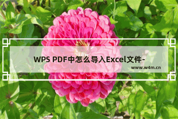 WPS PDF中怎么导入Excel文件-WPS PDF文档中插入Excel表格的方法