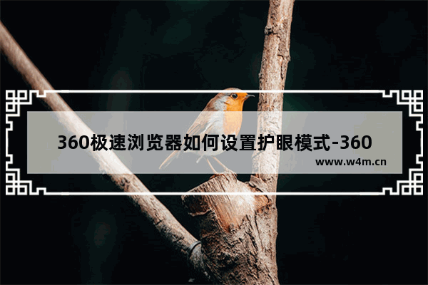 360极速浏览器如何设置护眼模式-360极速浏览器开启网页护眼模式的方法