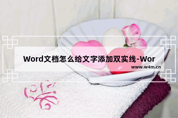 Word文档怎么给文字添加双实线-Word文档给文字添加双实线的方法