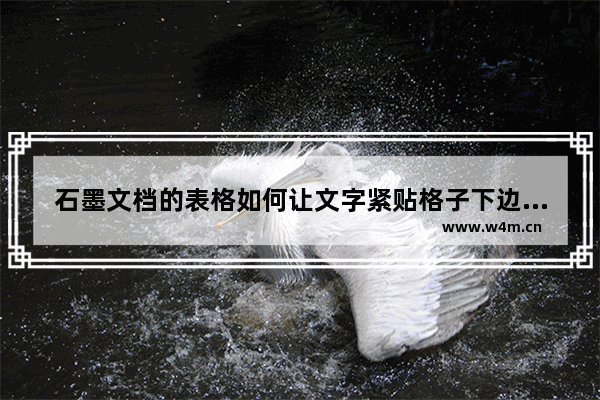 石墨文档的表格如何让文字紧贴格子下边框-石墨文档表格文字在格子中靠下对齐的方法