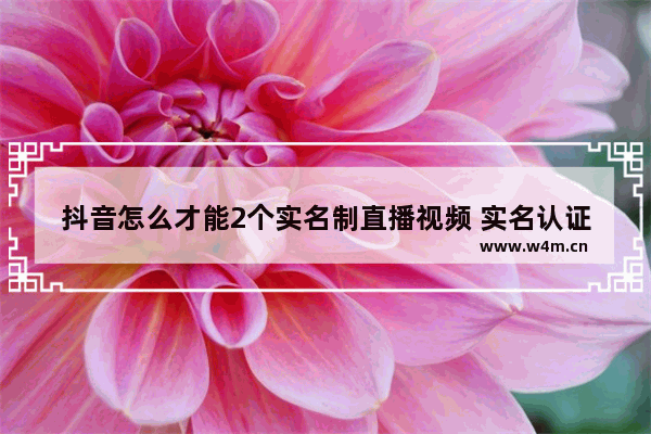 抖音怎么才能2个实名制直播视频 实名认证可以开两个直播账号