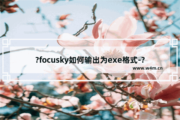 ?focusky如何输出为exe格式-?focusky将演示文稿导出为应用程序exe格式的方法