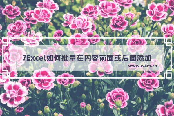 ?Excel如何批量在内容前面或后面添加统一内容-Excel表格中批量添加前后缀内容的方法教程