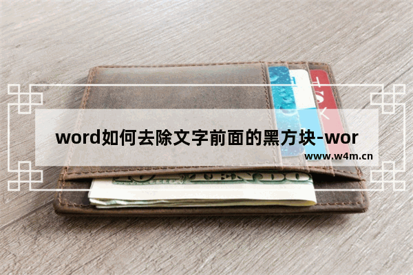 word如何去除文字前面的黑方块-word去除文字前面的黑方块的方法