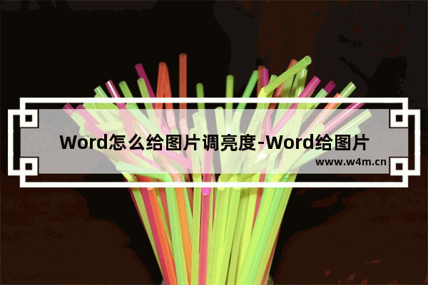 Word怎么给图片调亮度-Word给图片调亮度的方法