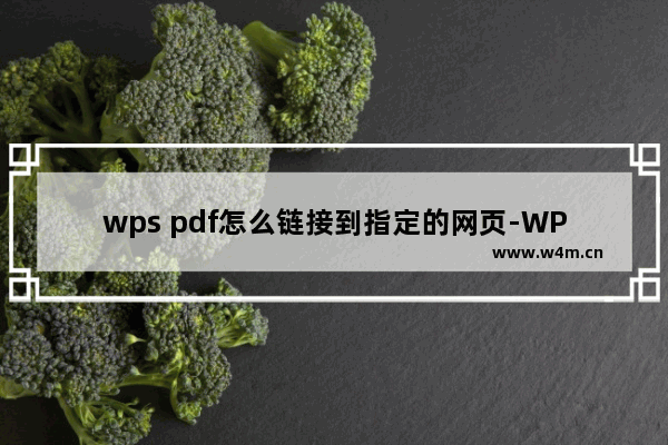 wps pdf怎么链接到指定的网页-WPS PDF设置链接到指定的网页面的方法