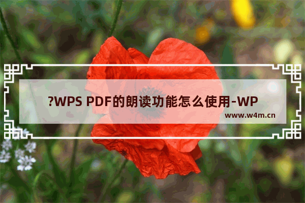 ?WPS PDF的朗读功能怎么使用-WPS PDF电脑版中进行语音朗读的方法教程