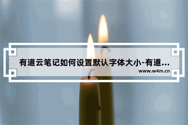 有道云笔记如何设置默认字体大小-有道云笔记设置笔记默认字体大小的方法