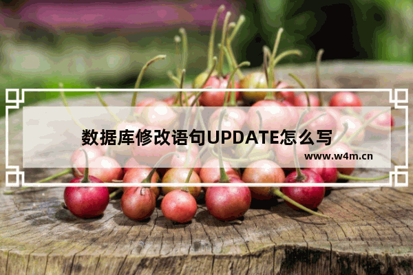 数据库修改语句UPDATE怎么写