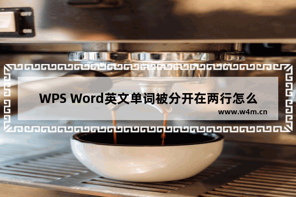 WPS Word英文单词被分开在两行怎么办-WPS文档解决一个单词被拆分不在一行显示的方法教程