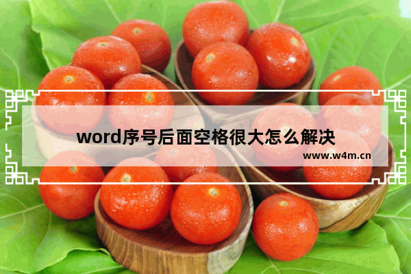 word序号后面空格很大怎么解决