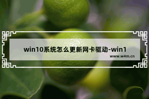 win10系统怎么更新网卡驱动-win10系统更新升级网络驱动程序的方法