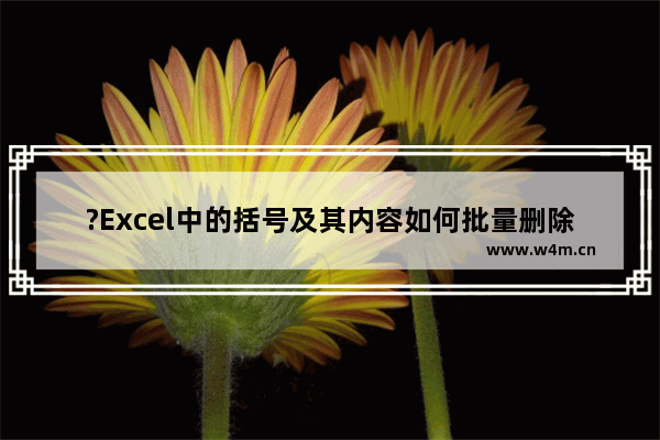 ?Excel中的括号及其内容如何批量删除-Excel表格中快速删除括号及其中的内容的方法教程