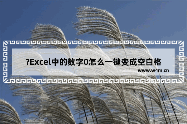 ?Excel中的数字0怎么一键变成空白格-Excel表格中将0显示为空白的方法教程