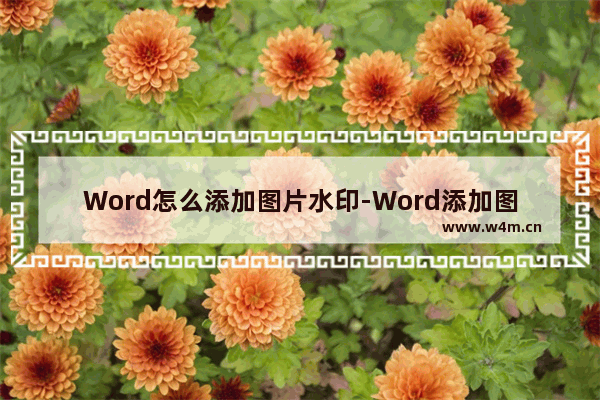 Word怎么添加图片水印-Word添加图片水印的方法