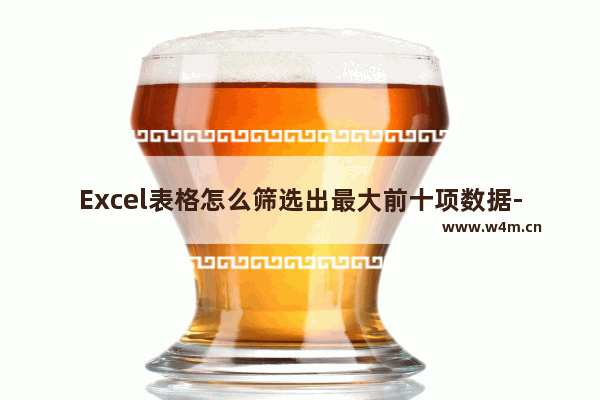 Excel表格怎么筛选出最大前十项数据-WPS表格中快速筛选出最大前十项数据的方法