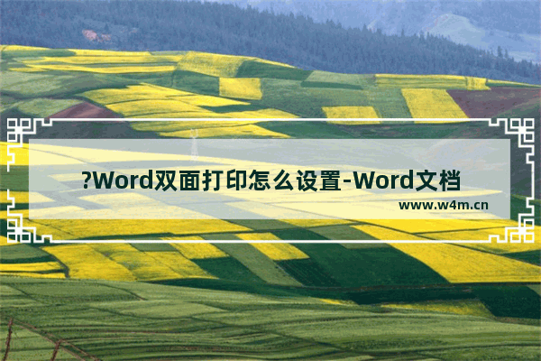 ?Word双面打印怎么设置-Word文档中进行手动双面打印的方法教程