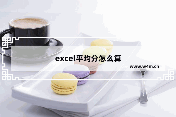 excel平均分怎么算