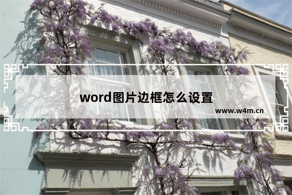 word图片边框怎么设置