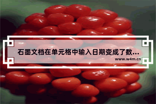 石墨文档在单元格中输入日期变成了数字怎么办-石墨文档输入日期变成了数字的解决方法