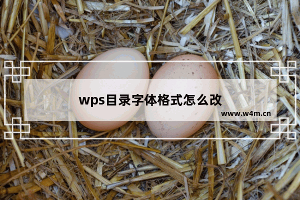 wps目录字体格式怎么改