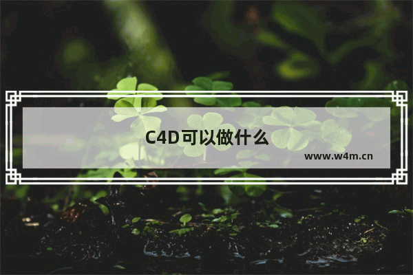 C4D可以做什么