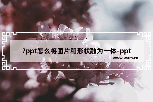 ?ppt怎么将图片和形状融为一体-ppt将图片和形状融为一体的方法