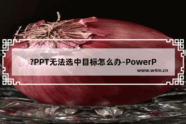 ?PPT无法选中目标怎么办-PowerPoint演示文稿中解决没法选中内容进行修改的方法教程