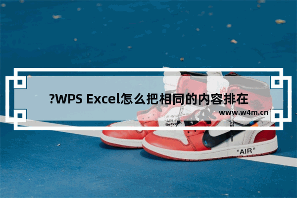 ?WPS Excel怎么把相同的内容排在一起-WPS表格电脑版中将相同内容排列在一起的方法教程