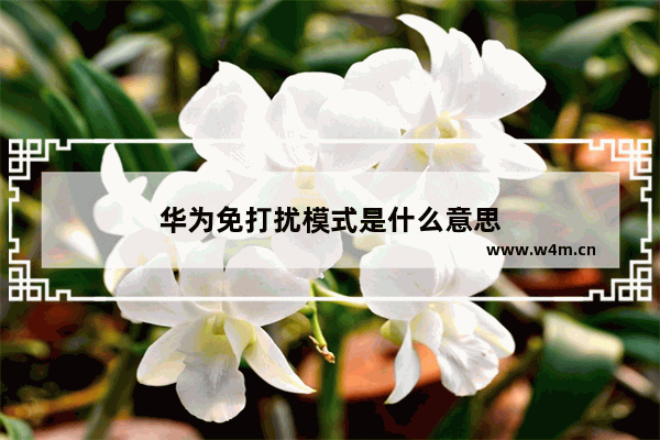 华为免打扰模式是什么意思