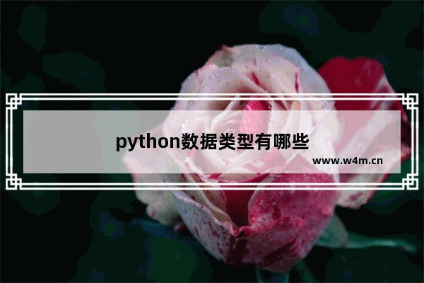 python数据类型有哪些