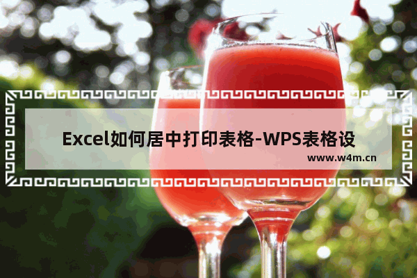 Excel如何居中打印表格-WPS表格设置居中打印的方法