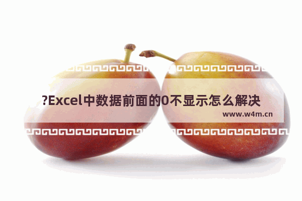 ?Excel中数据前面的0不显示怎么解决-Excel表格中设置数据前面的0显示的方法教程