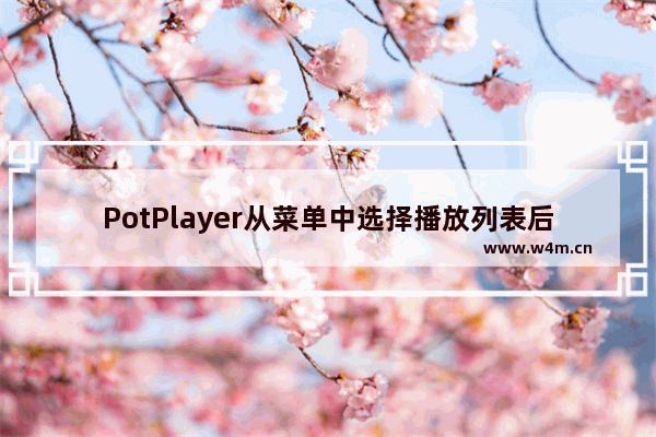 PotPlayer从菜单中选择播放列表后怎么自动播放-PotPlayer菜单中选择播放列表后自动播放的方法