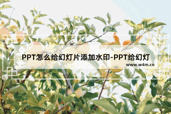 PPT怎么给幻灯片添加水印-PPT给幻灯片添加水印的方法