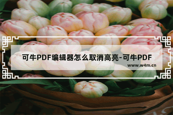 可牛PDF编辑器怎么取消高亮-可牛PDF编辑器删除文字高亮的方法