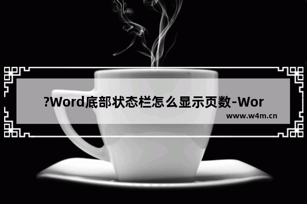 ?Word底部状态栏怎么显示页数-Word文档底部状态栏显示页码的方法教程