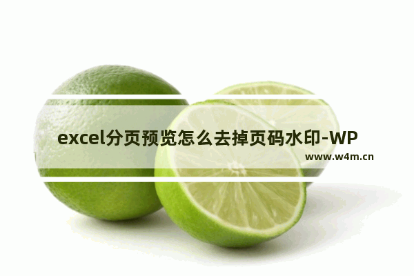 excel分页预览怎么去掉页码水印-WPS表格去掉分页预览中页码水印的方法