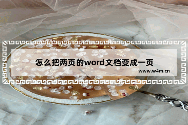 怎么把两页的word文档变成一页