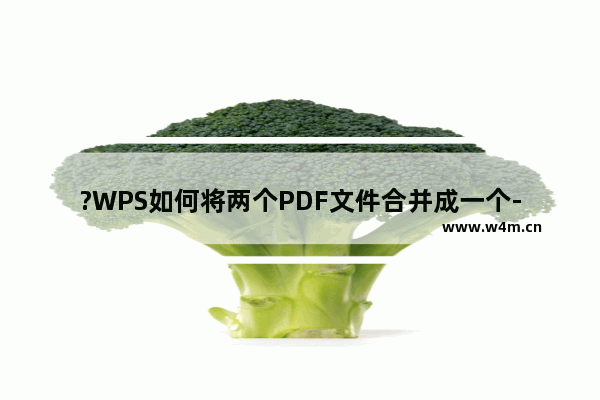 ?WPS如何将两个PDF文件合并成一个-WPS电脑版中将两个pdf合成一个的方法教程