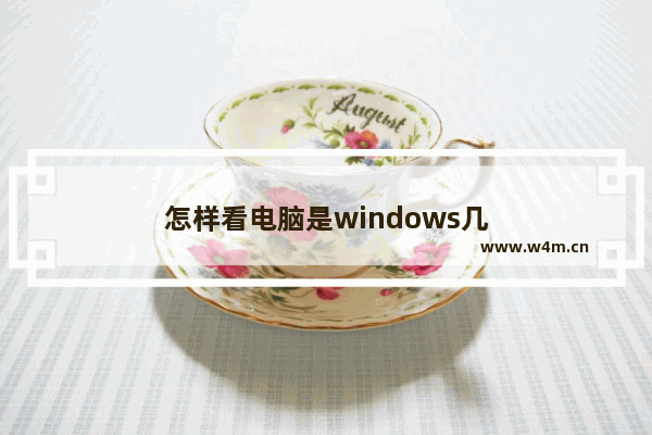 怎样看电脑是windows几